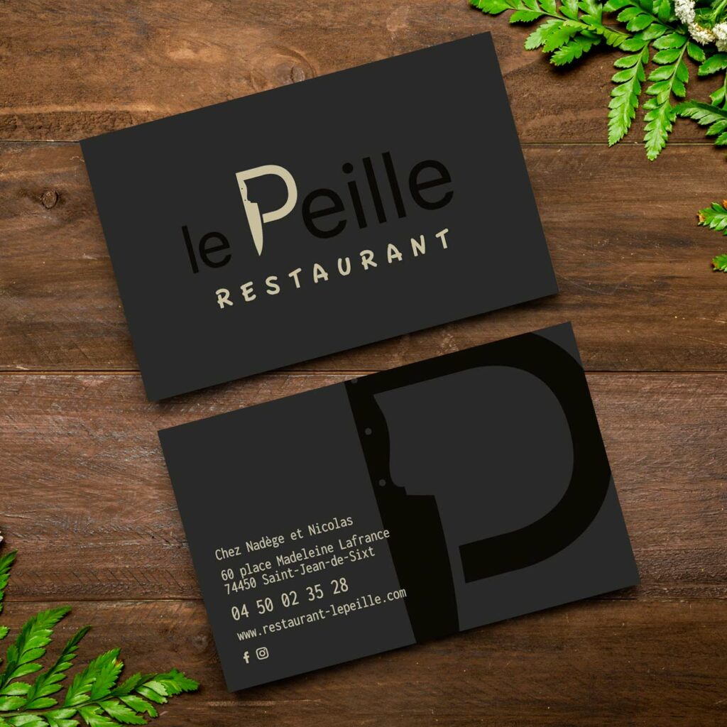 Création de carte de visite restaurant 74