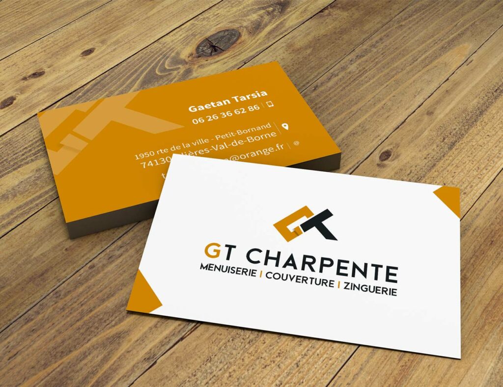Création logo et carte de visite Charpentier 74