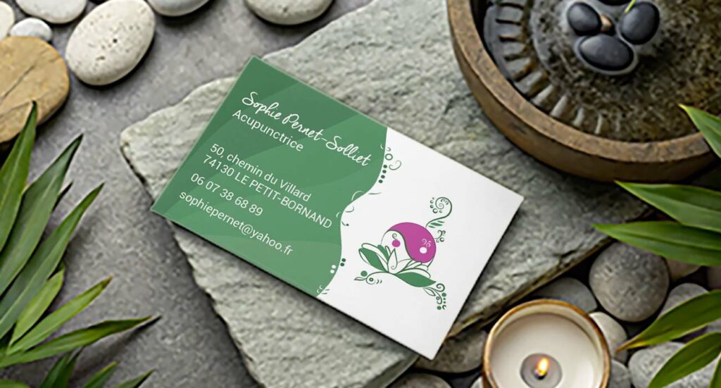 Création carte de visite sage femme et thérapeute MTC