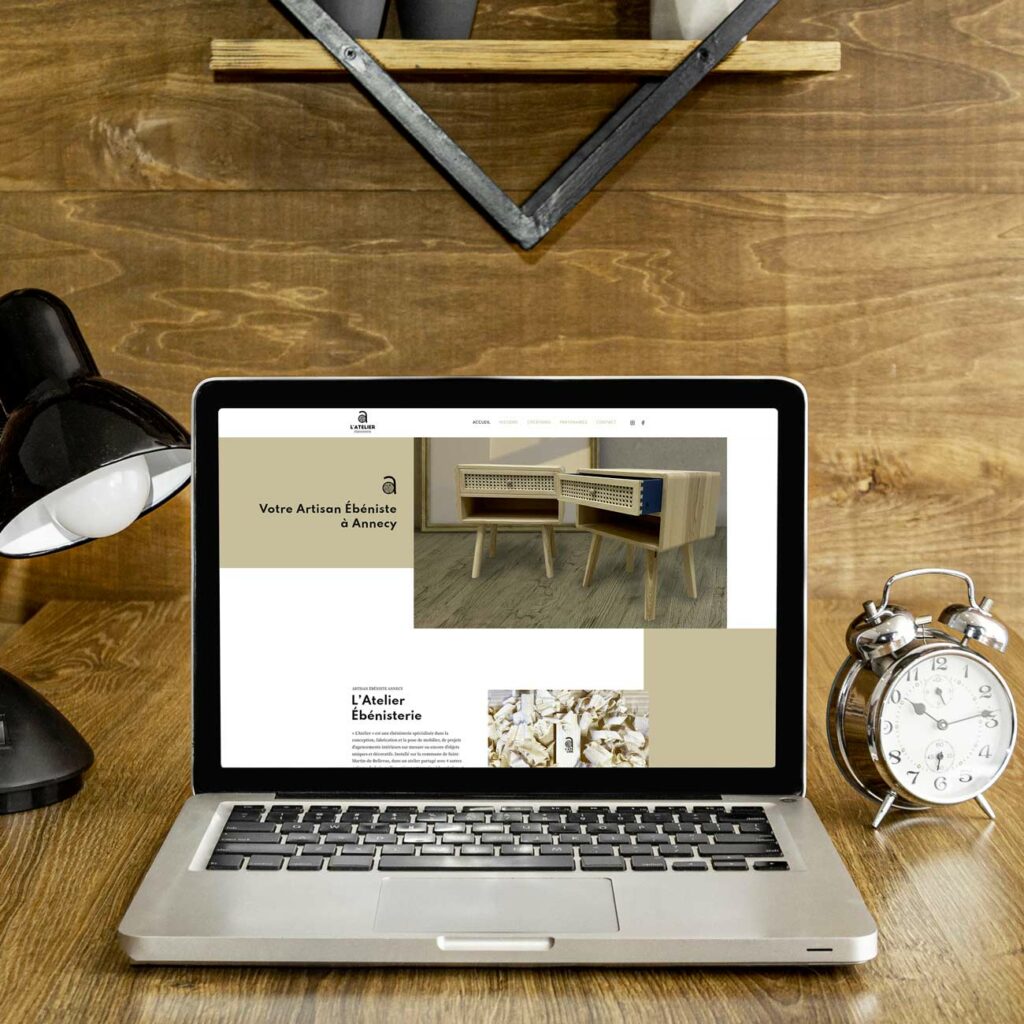 Création de site internet ébéniste Haute-Savoie