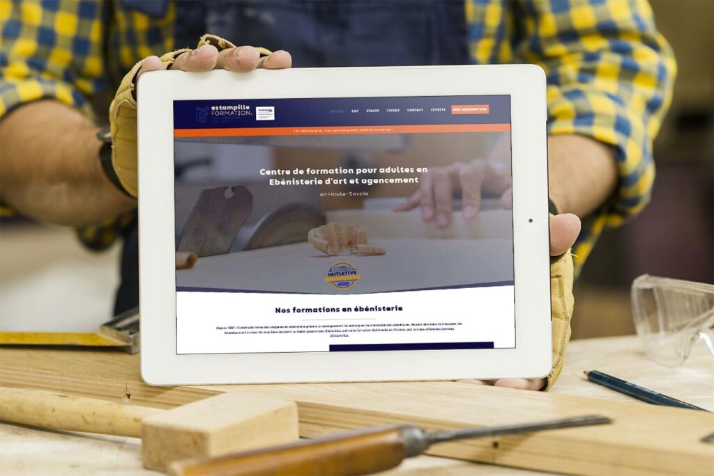 Refonte site internet école ébénisterie Haute-Savoie